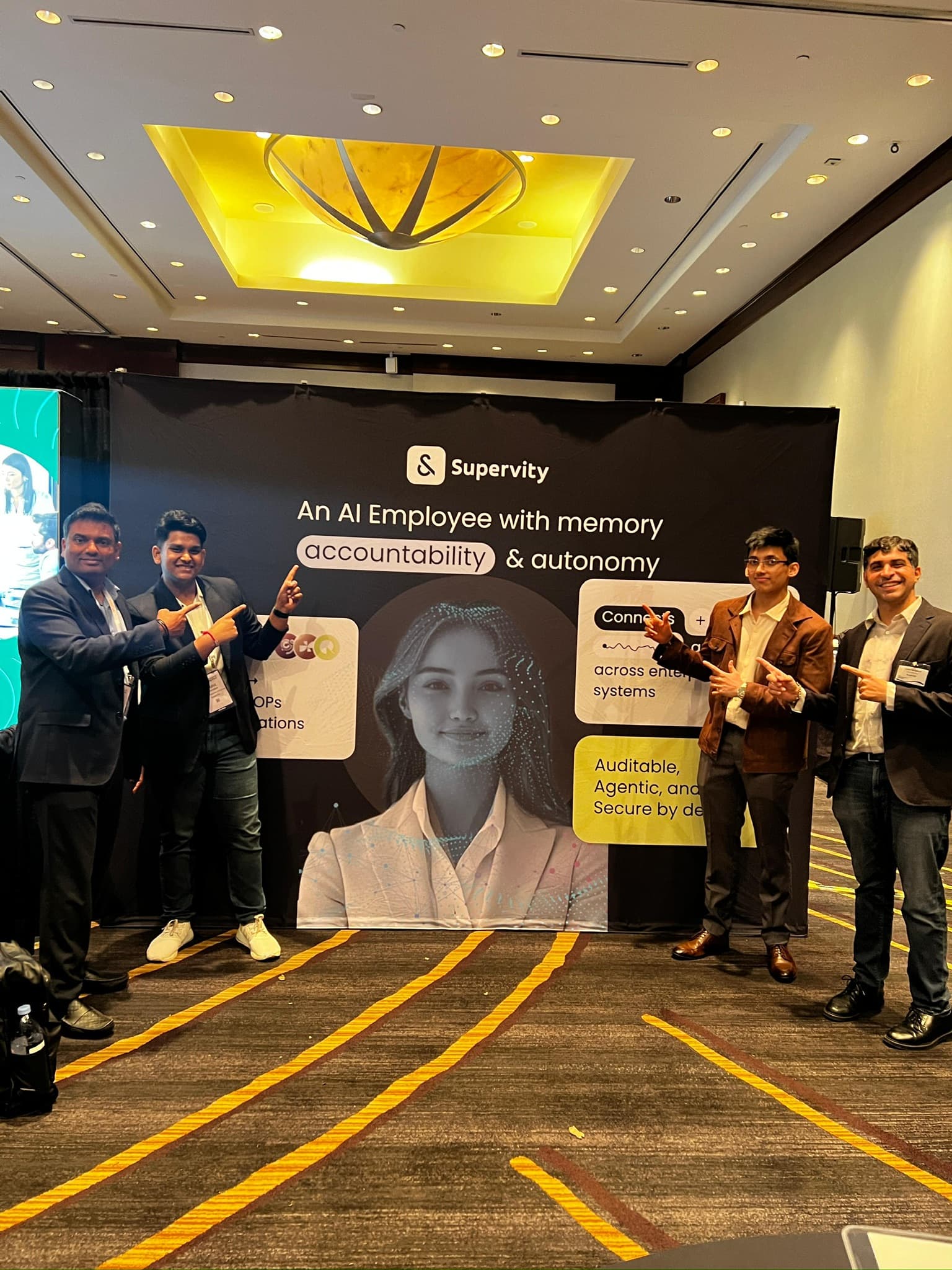 Satyajeet Kadu with the Supervity team at SSON conference